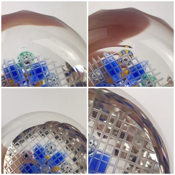 Perthshire PP215 2000 Multifaceted Lampwork Flower Picture Cane Paperweight Cert - Picture 12 of 14